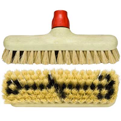 Schuurborstel Tampico met steelhouder - 25 cm